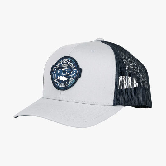 Bass Patch Trucker Hat Light Gray