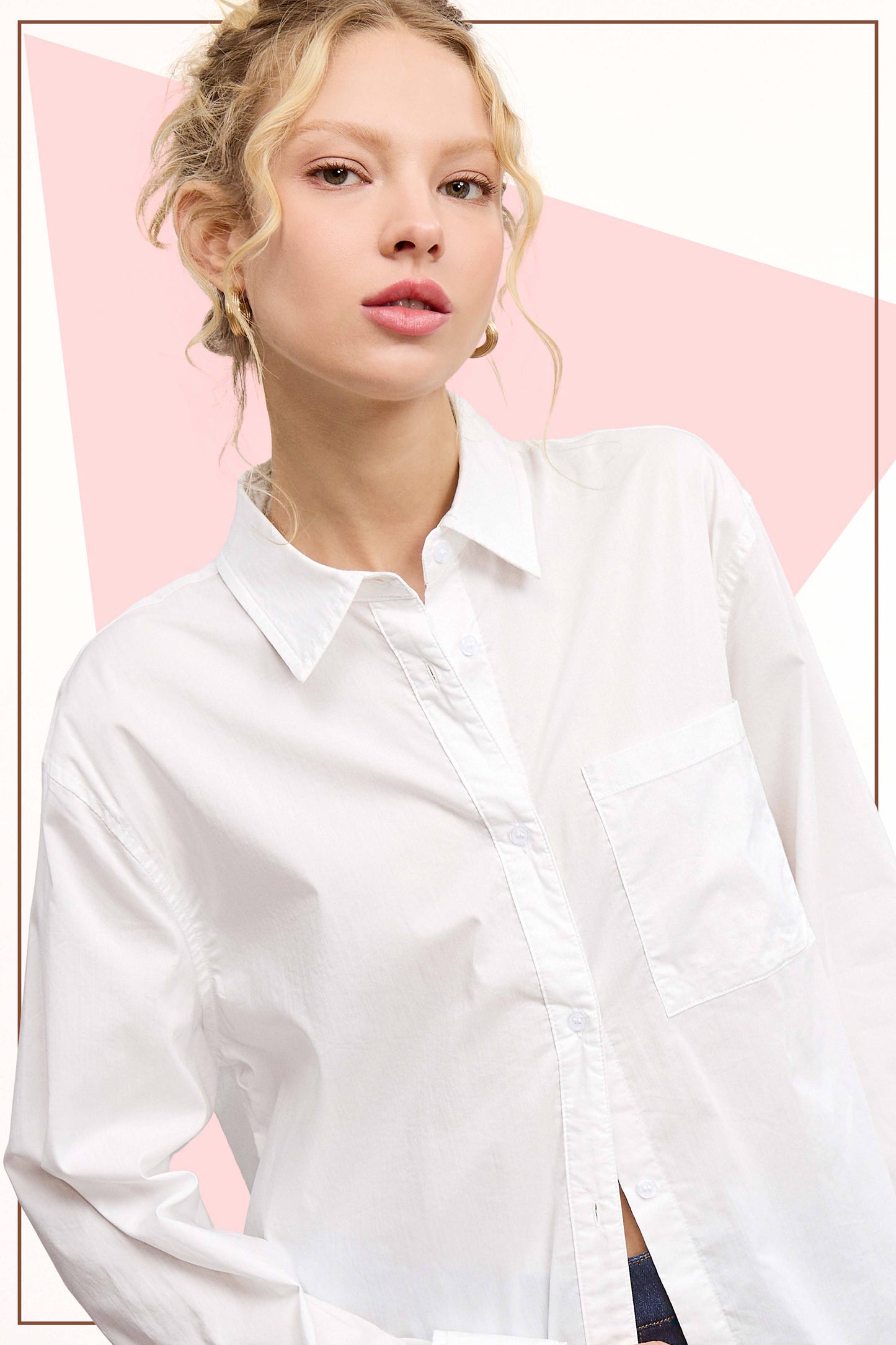 Classic Collared Button Down Poplin Shirts