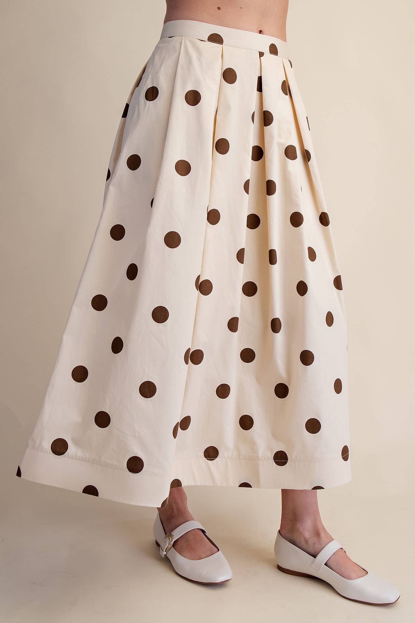 Polka Dot Midi Skirt