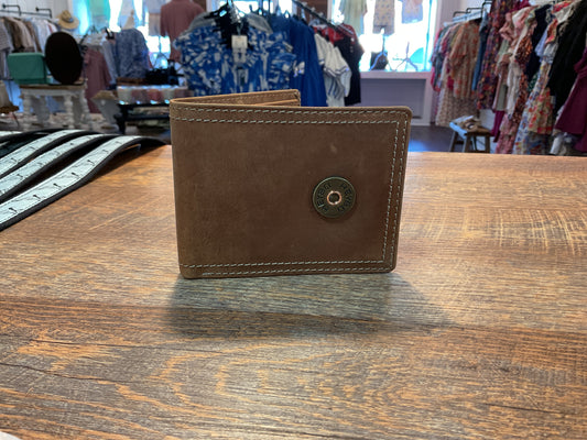 Leather bi fold wallet